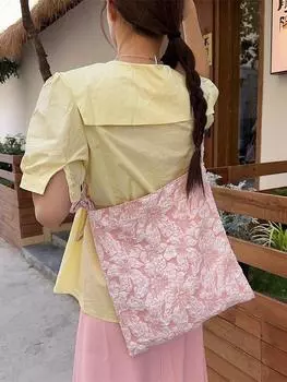 Сумка из французского тисненого жаккарда, сумка-мессенджер для женщин, новая портативная сумка через плечо с креплением на подмышку