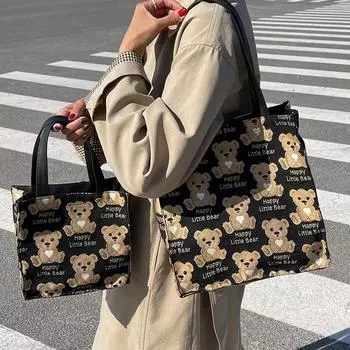 Сумка из холста для студентов колледжа для занятий для женщин, новая корейская сумка для поездок на работу, модная сумка-тоут для выхода на работу