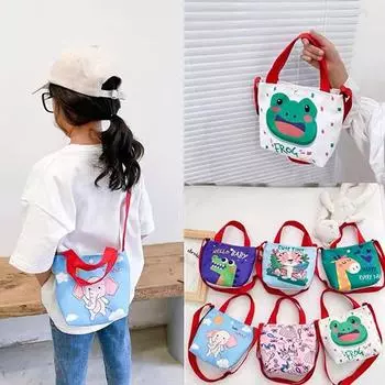 Сумка из холста с изображением животных, сумка через плечо, сумка-тоут, сумка с кольцом, унисекс белый