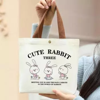 Сумка из холста с рисунком из мультфильма, мини-сумка для офисного работника, сумка для обеда, сумки для хранения A2