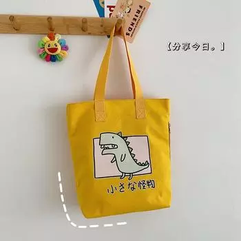 Сумка из холста с рисунком, простая и милая, для работы, всякая всячина, женская сумка, холщовая сумка, маленькая сумка, сумка Bento для женщин белый