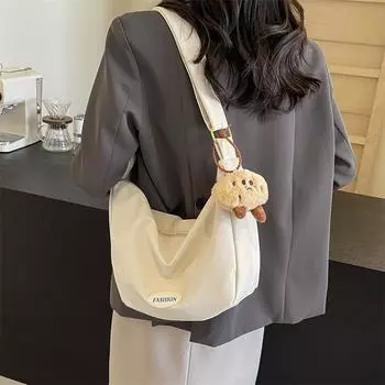 Сумка из искусственной кожи большой емкости, женская сумка через плечо, однотонная сумка для подмышек зелёный