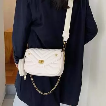 Сумка из искусственной кожи на плечо для женщин, женская сумка через плечо, женская дорожная сумка, роскошная брендовая маленькая сумка на цепочке, новая