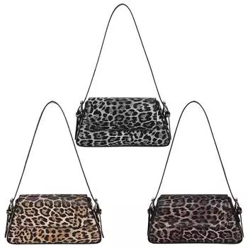 # Сумка из искусственной кожи подмышками Водонепроницаемая женская модная сумка с леопардовым принтом Travel Ba 1 чёрный