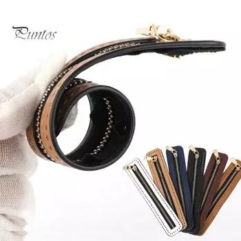 Сумка из искусственной кожи, полоска на молнии, нержавеющая одежда, чемодан, искусственная кожа, цепочка на молнии для шитья своими руками с отверстиями для шитья хаки