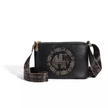 Сумка из искусственной кожи в стиле ретро для женщин с несколькими молниями, маленькая женская сумка-мессенджер через плечо, модная сумка