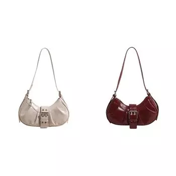 # Сумка из искусственной кожи Y2K для женщин через плечо, плиссированная, для путешествий (белый)