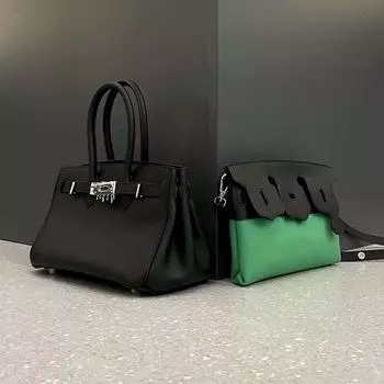 Сумка из коровьей кожи Head Layer Platinum, новая сумка «Два в одном», легкая роскошная кожаная сумка на одно плечо, женская сумка через плечо 25x13x16.5cm чёрный