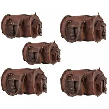 Сумка из козьей кожи, коричневая, дорожная сумка для спортзала, натуральная мужская сумка, винтажные сумки. { Упаковка из 5 шт. } 13 x 10 x 5 in коричневый