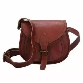 Сумка из козьей кожи на плечо, винтажная сумка-мессенджер, новая женская сумка-портфель для женщин 7 x 9 x3 in коричневый