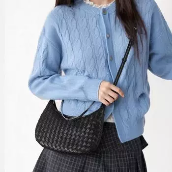 Сумка из кожи ручной работы для женщин с нишевым дизайном, высококачественная женская сумка из кожи, модная ручная сумка через плечо белый