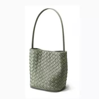 Сумка из кожи ручной работы, сумка-ведро в стиле ретро для поездок на работу, высококачественная кожаная сумка на одно плечо в корейском стиле