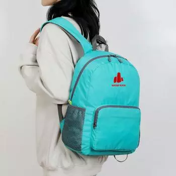 Сумка из кожи Сверхлегкий складной рюкзак Дорожный рюкзак Мужская походная сумка на открытом воздухе One Size павлин голубой