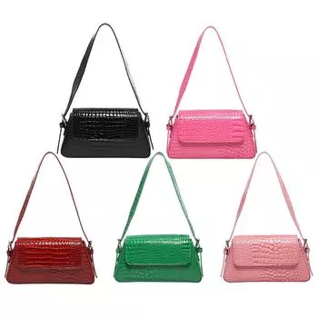 Сумка из лакированной кожи из искусственной кожи с магнитной пряжкой, женская сумка, дорожная сумка для покупок C