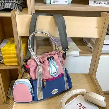 Сумка из моющейся ткани большой вместимости Легкая дорожная сумка для хранения на короткие расстояния Для ежедневных поездок на работу Женская деловая поездка Сумка через плечо .