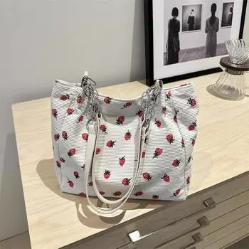 Сумка из мягкой фактуры в иностранном стиле, универсальная сумка через плечо, сумка через подмышку, универсальная повседневная сумка, сумка-тоут белый