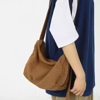 Сумка из мытой парусины, женская сумка через плечо, однотонная повседневная школьная сумка красный