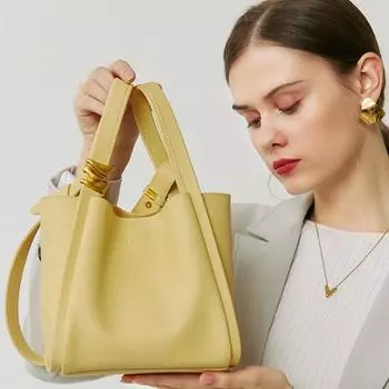 Сумка из натуральной коровьей кожи, женская сезонная корзина для овощей, мягкая кожаная женская сумка на одно плечо, переносная женская сумка-мессенджер