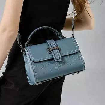 Сумка из натуральной коровьей кожи с верхней ручкой для женщин, простая модная сумка-конверт класса люкс, маленькая сумка через плечо