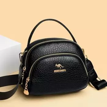 Сумка из натуральной кожи для женщин, круглая сумка-мессенджер, мягкая кожаная сумка через плечо, роскошная женская сумка, модная