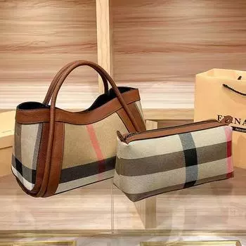 Сумка из натуральной кожи Гонконг, большая вместимость, женская сумка, клетчатая женская сумка, новые сумки 2025 года, женская сумка кроссбоди, большая сумка Brown Large 5177