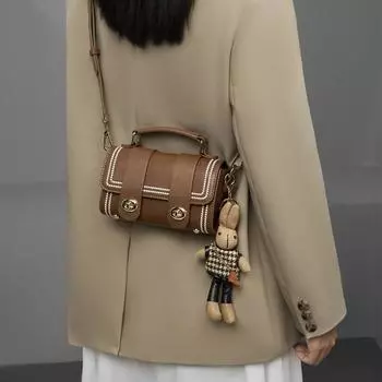 Сумка из натуральной кожи, многослойная сумка через плечо из коровьей кожи, маленькая квадратная сумка, сумка через плечо большой вместимости премиум-класса для женщин белый