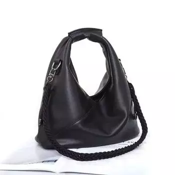 Сумка из натуральной кожи, модная женская сумка, сумка через плечо из коровьей кожи с узором личи, черная сумка через плечо из коровьей кожи чёрный