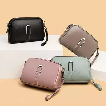 Сумка из натуральной кожи, роскошные женские сумки, женская сумка-клатч, сумки для телефона, сумка через плечо, сумка через плечо 19 x 12 x 7 cm кофейный