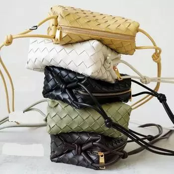 Сумка из натуральной кожи ручной работы High Ding, внутри и снаружи, мягкая овчина, сумка для фотоаппарата, мини-сумка для женщин 16x11x6cm золотой