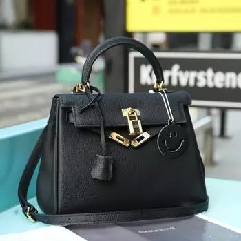 Сумка из натуральной кожи с накладным верхом, женская сумка из натуральной кожи, новая большая вместительная сумка, простая и модная диагональная сумка через плечо 28x12x20cm оранжевый