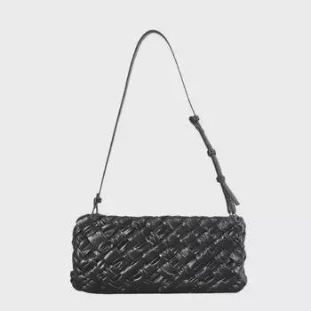 Сумка из натуральной кожи с плиссировкой: Французский нишевый дизайн для женщин 25*4*14cm вино красного