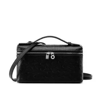 Сумка из натуральной кожи с рисунком под страуса QSL2788 белый