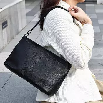 Сумка из натуральной кожи Сумка из натуральной кожи высшего качества Модная женская сумка среднего возраста Сумка через плечо на одно плечо One Size