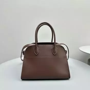 Сумка из натуральной кожи в стиле минимализма. Высококачественная сумка из коровьей кожи с верхним слоем из кожи напа. Сумка в стиле минимализма для поездок на работу и обратно. Женская сумка через плечо. 26x17.5x21cm чёрный