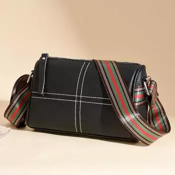 Сумка из натуральной кожи, высококачественная, нишевая, первого слоя коровьей кожи, маленькая квадратная, модная, наплечная сумка красный