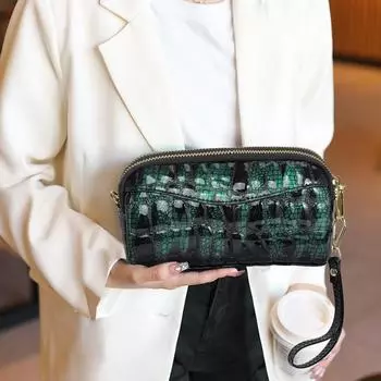 Сумка из натуральной кожи, женская маленькая сумка, новая маленькая сумка через плечо, яркий кожаный чехол для мобильного телефона, кошелек zero