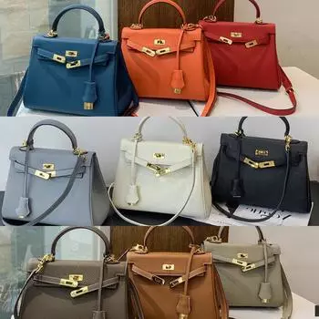 Сумка из натуральной кожи женская мягкая кожаная большая новая модная и универсальная сумка из коровьей кожи с узором личи, верхний слой, сумка через плечо 25x9x19cm вино красного