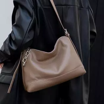 Сумка из натуральной кожи, женская, верхний слой, воловья кожа, Niche, универсальная сумка через плечо, женская сумка на молнии