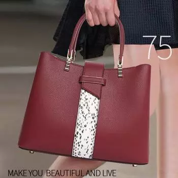 Сумка из натуральной кожи женские сумки свадебные сумки на одно плечо большой емкости сумки через плечо бордовый