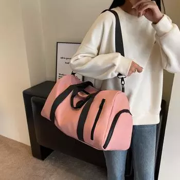 Сумка из нейлоновой ткани для женщин, большая вместимость, 2024, новая универсальная сумка-мессенджер для деловых поездок, ручная дорожная сумка премиум-класса чёрный