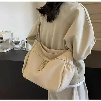 Сумка из нейлоновой ткани для женской большой сумки, большая вместимость для весны и лета, можно носить через плечо, новая универсальная дорожная сумка Ins на одно плечо, 2024 г.