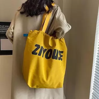 Сумка из нейлоновой ткани женская новинка 2024 года, сумка-ведро, вместительная, универсальная, популярная сумка через плечо в этом году чёрный