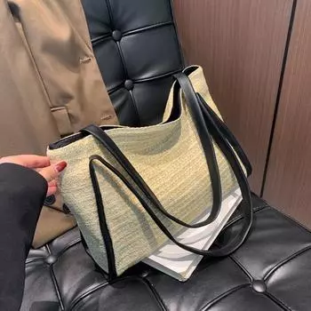 Сумка из плетеной соломы для женщин, большая вместимость, новая универсальная летняя пляжная сумка на одно плечо, сумка для игрушек для поездок на работу