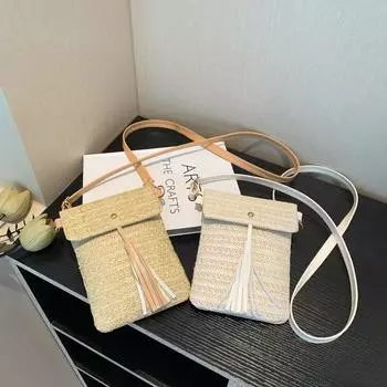 Сумка из соломы Niche Design для женщин, новая, высококачественная, красивая, модная и простая, на одно плечо, через плечо, маленькая квадратная сумка для вязания