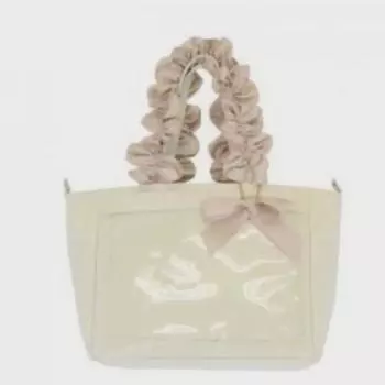 Сумка Jacamart Hand Frill Eta Бежевого цвета + инициалы Maison De Fleur M