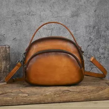 Сумка Johnature из натуральной кожи, женская сумка для поездок на работу, высококачественные сумки через плечо из коровьей кожи коричневый