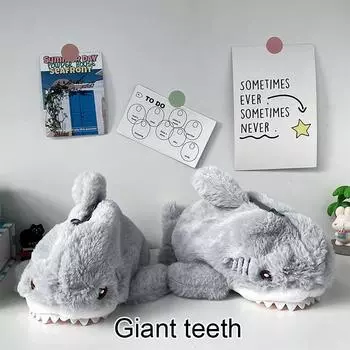 Сумка-карандаш «Акула», плюшевый пенал с изображением животных из мультфильмов, большая вместимость, застежка-молния, косметичка, студенческий кошелек для монет художника