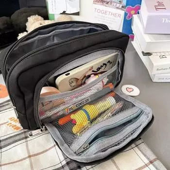 Сумка-карандаш большой емкости, эстетические школьные чехлы для девочек, кавайная сумка-держатель для канцелярских принадлежностей, детский чехол для ручек, школьные принадлежности для студентов