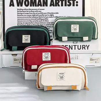 Сумка-карандаш большой емкости для девочек, учащихся начальной школы, 2024, новая версия для девочек младших классов, пенал, сумка для канцелярских принадлежностей высокого внешнего вида