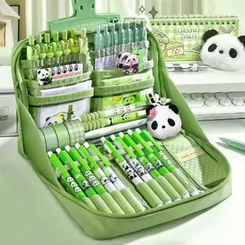 Сумка-карандаш Capybara Panda 12 слоев, красивая сумка для хранения канцелярских принадлежностей, школьный офис